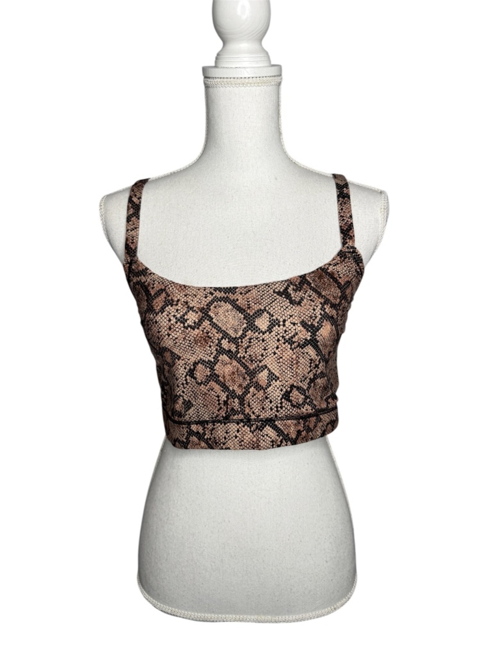 No Boundaries Women's‎ XXL Scoop  Bralette Snake Animal Print Brown Black